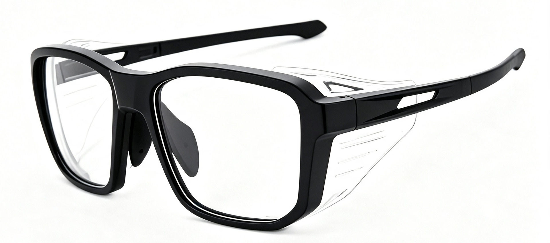 Matrix Buffalo Prescription Safety Glasses -- ANSI Z87.1 Certified -- Removable Flip Up Sun Clip For Indoor and Outdoor Use
