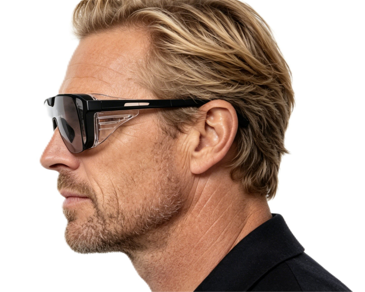 Matrix Buffalo Prescription Safety Glasses -- ANSI Z87.1 Certified -- Removable Flip Up Sun Clip For Indoor and Outdoor Use