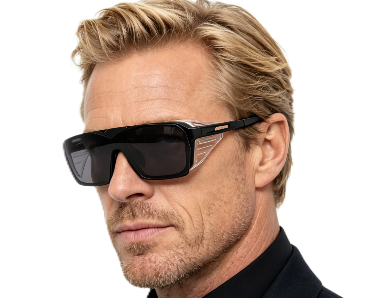 Matrix Buffalo Prescription Safety Glasses -- ANSI Z87.1 Certified -- Removable Flip Up Sun Clip For Indoor and Outdoor Use