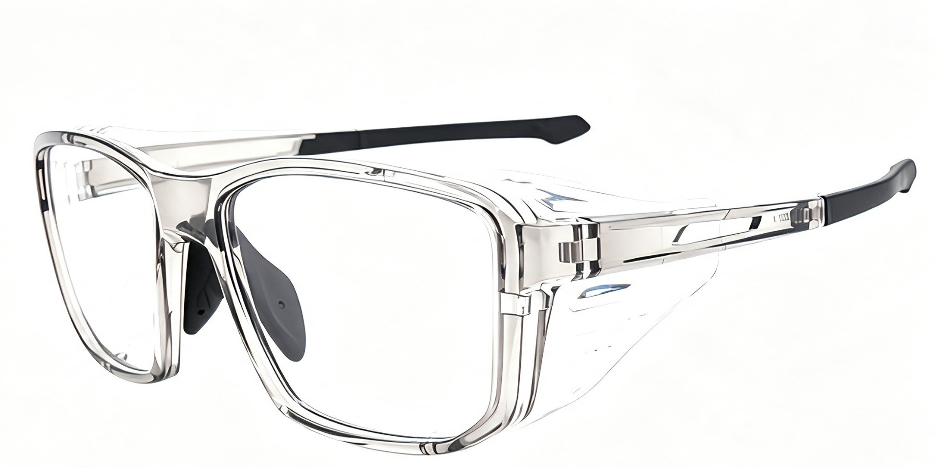 Matrix Buffalo Prescription Safety Glasses Clear -- ANSI Z87.1 Certified - Removable Flip Up Sun Clip For Indoor and Outdoor Use