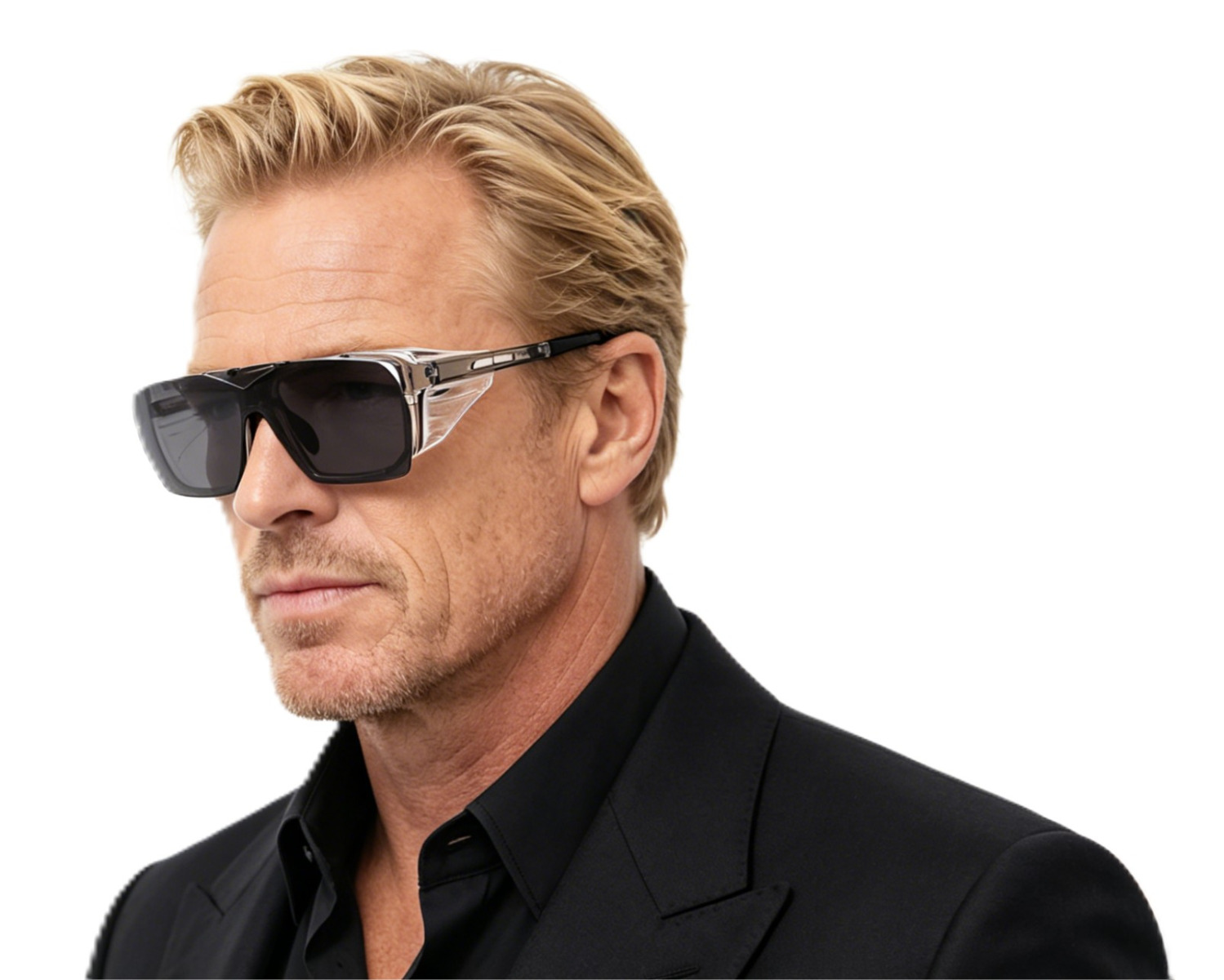 Matrix Buffalo Prescription Safety Glasses Clear -- ANSI Z87.1 Certified - Removable Flip Up Sun Clip For Indoor and Outdoor Use