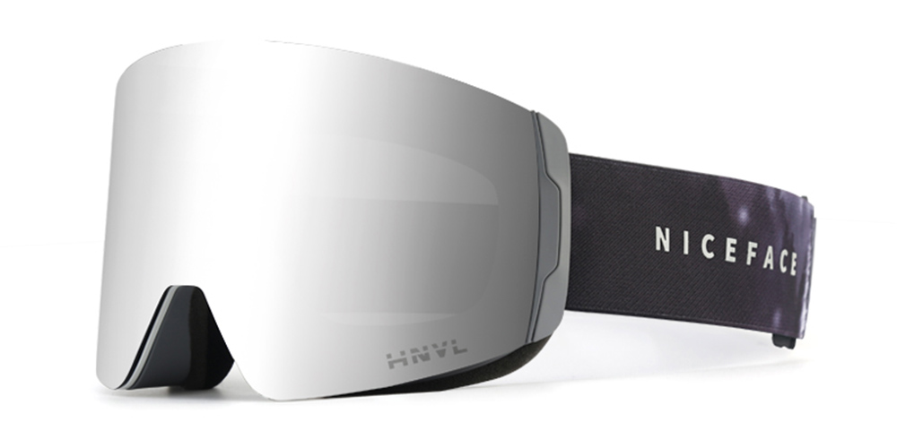 Kimberly Prescription Ski and Snowboard Goggles Silver - Dual Layer Anti Fog Lenses - Impact Resistance and UV Blocking Snow Glasses