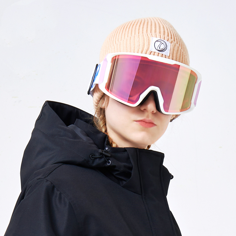 Camden Prescription Ski and Snowboard Goggles Pink - Dual Layer Anti Fog Lenses - Impact Resistance and UV Blocking Snow Glasses