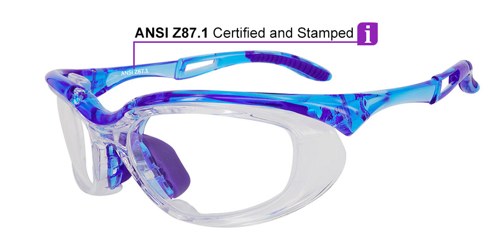 Rochester Prescription Safety Glasses Blue - ANSI Z87.1