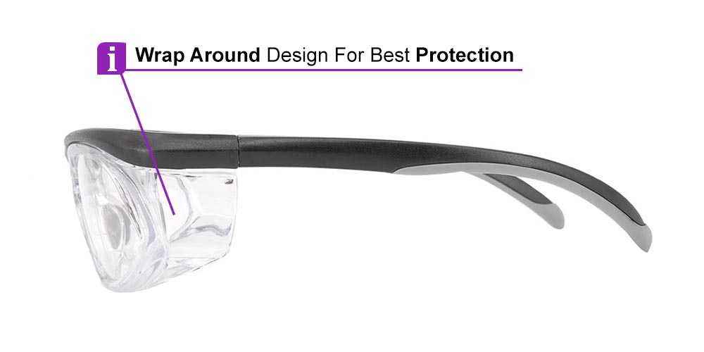 Auburn Prescription Safety Glasses Black - ANSI Z87.1 Certified