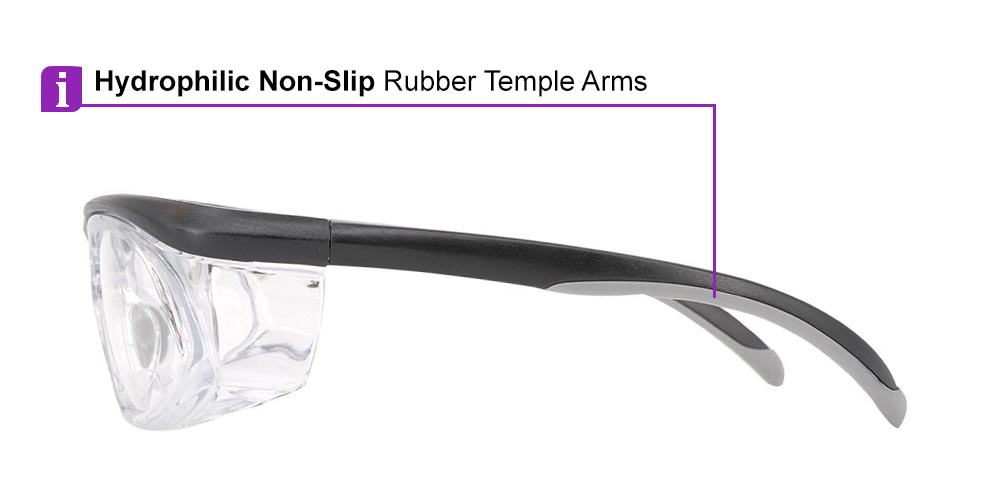 Auburn Prescription Safety Glasses Black - ANSI Z87.1 Certified