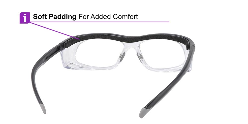 Auburn Prescription Safety Glasses Black - ANSI Z87.1 Certified