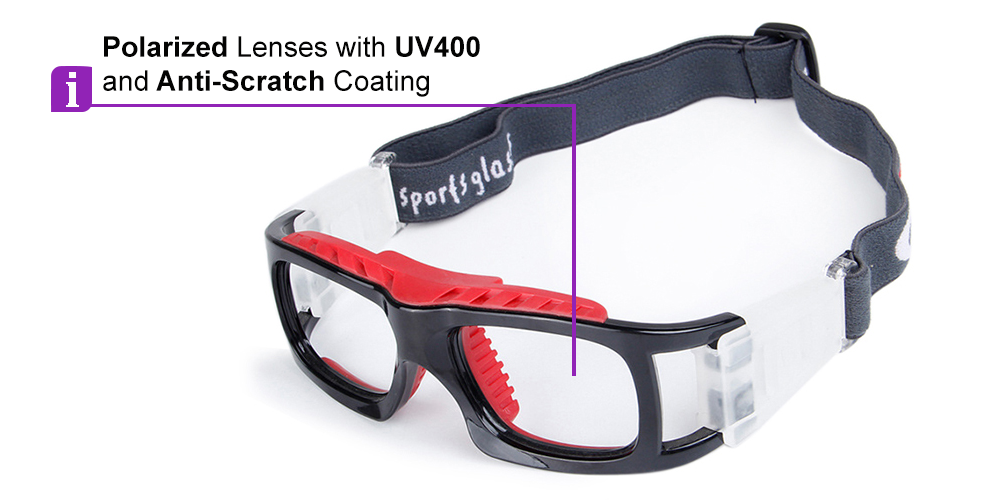 Blackburn Prescription Sports Goggles Black Red - Basketball, Baseball, Football & Soccer Glasses