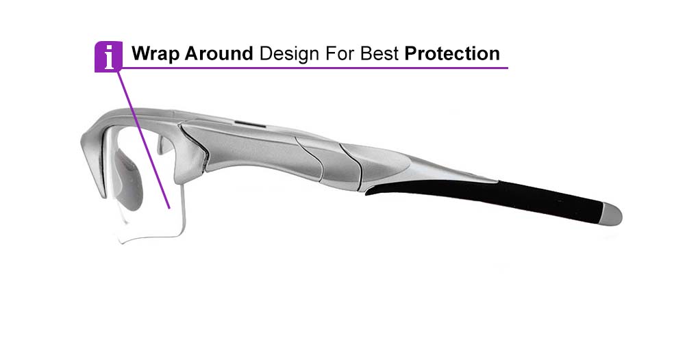 Elmira Prescription Safety Glasses Silver -ANSI Z87.1 Certified