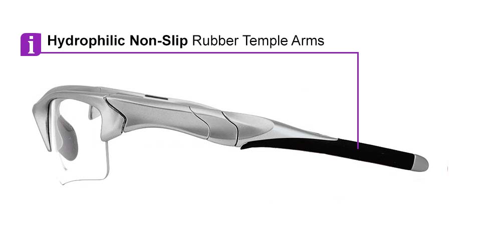 Elmira Prescription Safety Glasses Silver -ANSI Z87.1 Certified
