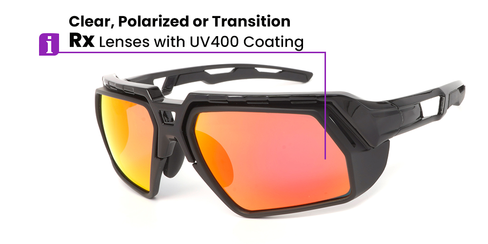 Pinnacle Prescription Safety Glasses - ANSI Z87.1 Certified - Industrial, Construction and Tactical Goggles