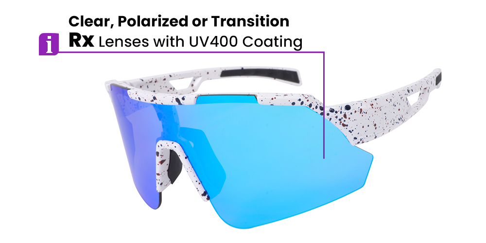 Matrix Johnston Prescription Sports Glasses - Non Insert Rx Lenses - Cycling, Fishing, Jogging and Ski Goggles - Polarized or Transition Lenses