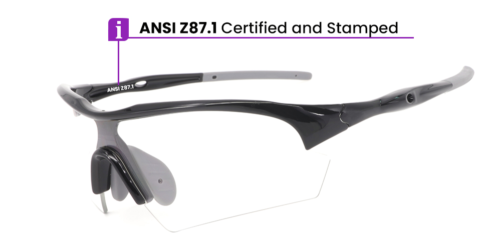 Matrix Hector Prescription Safety Glasses - ANSI Z87.1 Certified - Non Insert Rx Lenses - Industrial, Construction and Tactical Goggles