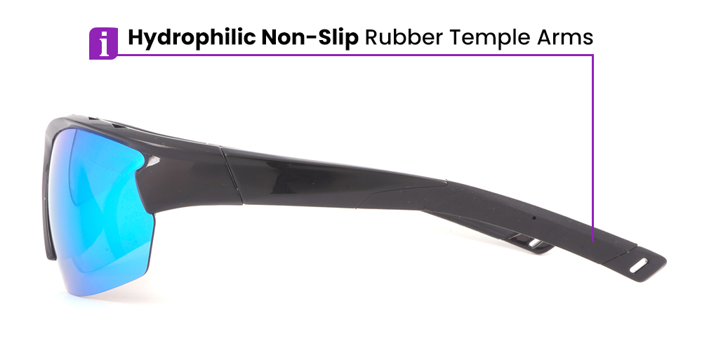 Temple Prescription Sports Glasses - Cycling, Fishing, Jogging and Baseball Sunglasses - Polarized or Transition Lenses